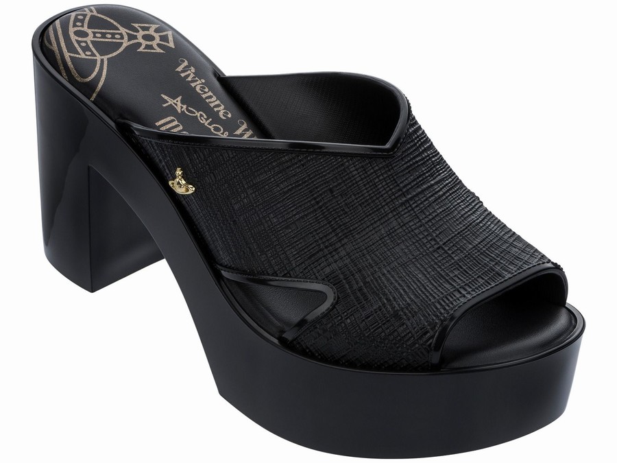 Zapatos Altos Melissa Vivienne Westwood Orb Mujer - Negras - Argentina FYI-472509